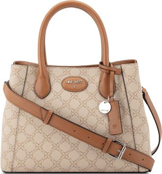 Nine West Adeline Satchel Bag in Light Khaki/Brandy at Nordstrom Rack