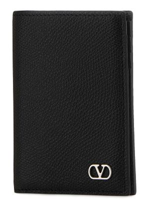 Valentino Garavani 8y2p0ap1uag 0no Nero Calf Leather - Bos Taurus Portafogli Wallet