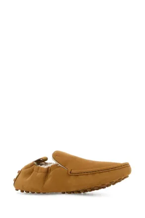Tod's Shearling-Lined Suede Moccasin - Camel