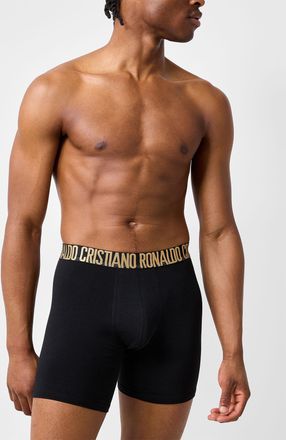 CR7 Cristiano Ronaldo Mens 6 gold-band stretch boxer brief Cotton