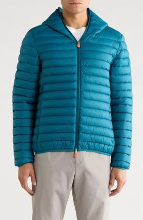 Save The Duck Luca Water Resistant Hooded Packable Puffer Jacket in Horizon Blue at Nordstrom Rack, Size X-Large
