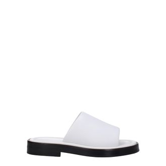 Ferragamo Juno Mujers Sandalias y zuecos de cuero blanco