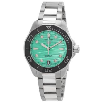Tag Heuer Aquaracer Automatic Diamond Green Dial Ladies Watch WBP231K.BA0618