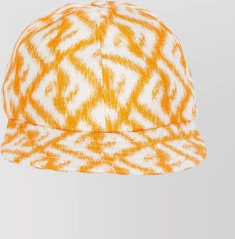 Fendi silk baseball cap with diagonal ff motif