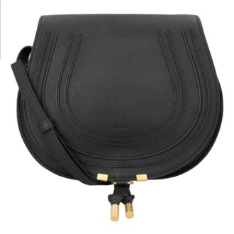 Chlo&eacute; Tassen, Dames, Zwart, ONE Size, Katoen, Medium Zadel Tas