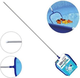 Trade Shop Trade Shop - Retino Di Superficie Con Asta Alluminio Per Pulizia Foglie Piscina 155 Cm 42056