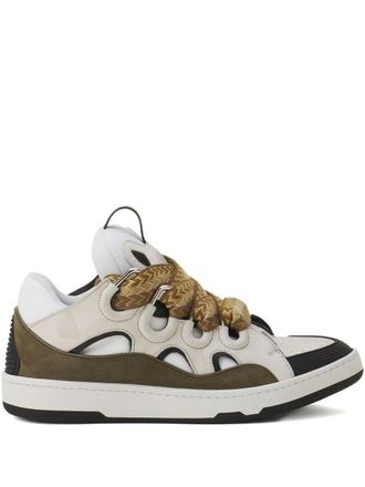 Lanvin Curb braided-lace sneakers - White
