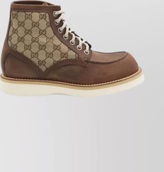 Gucci suede ankle boots contrast sole