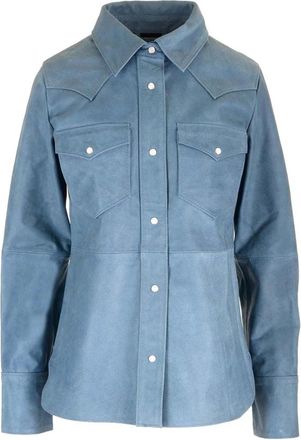 Stand Studio Jassen - Dames - Overhemden - Blauw - 2XS - Overhemden
