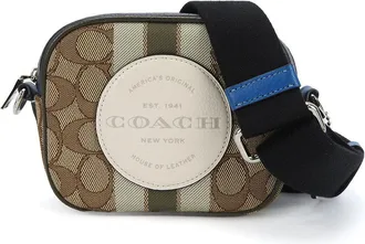 Coach Dempsey Signature Canvas Leather Shoulder Bag
