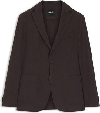 BOSS Slim-fit jacket in Tech Linen