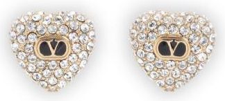 Valentino Garavani Golden Coeur Royal Heart Stud Earrings