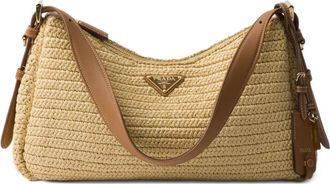Prada Aimée leren schoudertas - Beige