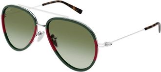 Gucci 1981S Aviator Zonnebril - Dames - Zonnebrillen - Veelkleurig - 56 MM - Accessoires