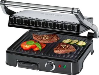 Bomann Kg 2242 Cb Grill De Asar Con Tapa Basculante, 2000 W, Acero Inoxidable, Gris - Bomann
