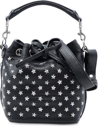Saint Laurent Pre-owned Saint Laurent Small Star Studded Calfskin Emmanuelle Bucket Bag Ladies PMR357603A.0215