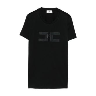 Elisabetta Franchi Dames, Tops, Zwart, Maat: XL Jersey