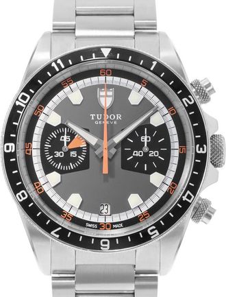 Tudor Pre-owned Tudor Heritage Chrono Chronograph Automatic Grey Dial Mens Watch 70330N