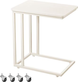 OEM Mesita Auxiliar, Mesa De Centro Para Sof&aacute;, Mesa M&oacute;vil Con Estructura De Acero Y Ruedas, F&aacute;cil De Montar, Estilo Moderno, Ideal Para Sal&oacute;n, Dormitorio,