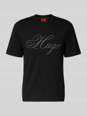HUGO BOSS Regular Fit T-Shirt aus reiner Baumwolle Modell DALENT in Black, Gr&ouml;&szlig;e XXL