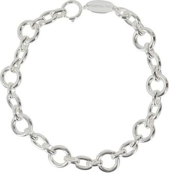 Federica Tosi Oval And Round Link Silver Necklace