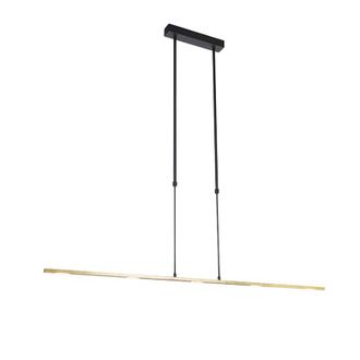 QAZQA Moderno L&aacute;mpara Colgante Negra Con Dorado Con Led Regulable - Bold Acero /aluminio Alargada Incluye Led Max. 1 X 25 Watt - Qazqa