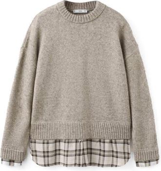 Mango Teria Shirt Sweater in Medium Brown at Nordstrom, Size Large