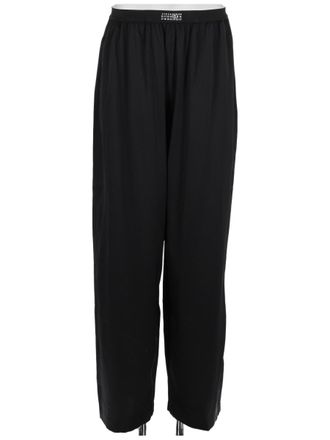 Maison Margiela Black Silk-Blend Relaxed Underwear Shorts