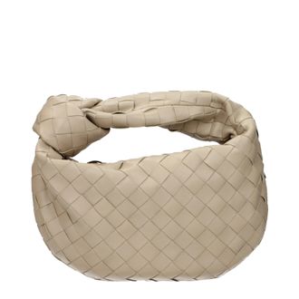 Bottega Veneta Jodie Handtas Dames Leer Beige/Ecru