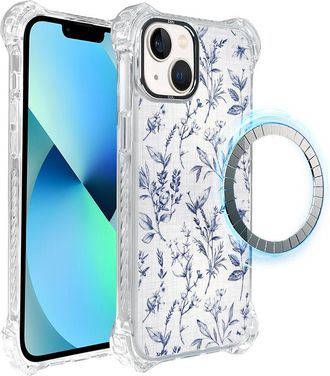 OEM Funda Ibizu Dropguard Ultra Para Iphone 13 Con Magsafe, Pastel Bloom, Azure Whispers