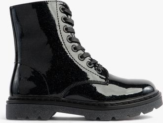 Heavenly Feet Justina2 Glitter Womens Ankle Boots Black - Size UK 8