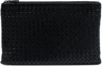 Bottega Veneta Pre-owned Clutches, female, Black, Size: ONE SIZE Pre-owned Woven Leather Clutch