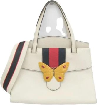 Gucci Pre-owned Handbags, female, White, Size: ONE SIZE Pre-owned Totem top handle bag