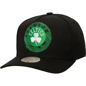 Mitchell & Ness Mens Mitchell & Ness Black Boston Celtics Tilted Pro Pinch Adjustable Hat at Nordstrom