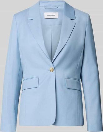 More & More More & More Slim Fit Blazer mit Pattentaschen in Hellblau, Gr&ouml;&szlig;e 34