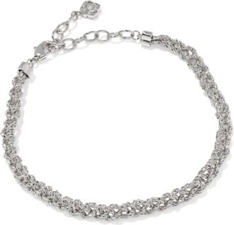 Kendra Scott Womens Gabriella Braided Chain Bracelet In Silver