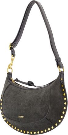Isabel Marant Womens Oskan Moon Shoulder Bag Black Goatskin