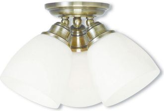 Livex Lighting Livex Somerville 3-Light Antique Brass Ceiling Mount
