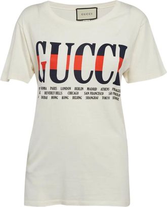 Gucci T-shirt met logoprint - Wit