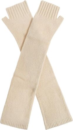 Ganni Guanti con logo - Toni neutri