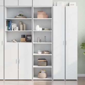 Berkfield Home Highboard White 50x41x185 cm Engineered Wood | Size: 50 x 41 x 185 cm