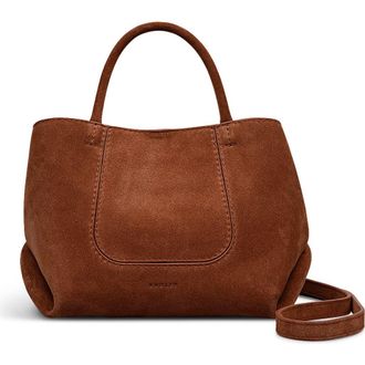 Radley London The Compton - Suede Small Ziptop Satchel Bag in Russet at Nordstrom