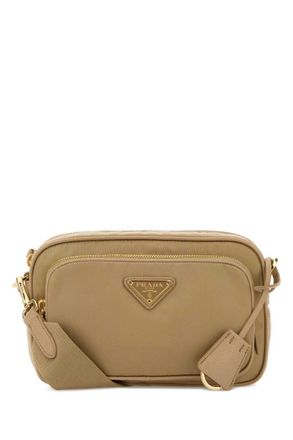 Prada Beige Logo Mini Crossbody Bag