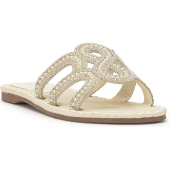 Jessica Simpson Bria Slide Sandal in Natural 01 at Nordstrom Rack, Size 5.5