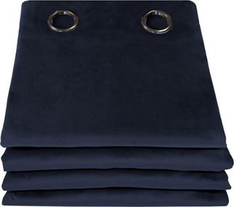 MOONDREAM Cortina ac&uacute;stica de terciopelo ollaoss azul MC412 130x260