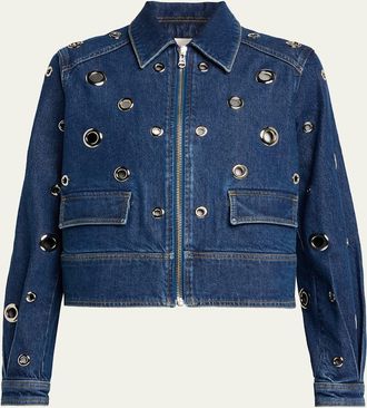 Cinq &agrave; Sept Harriet Embellished Denim Jacket