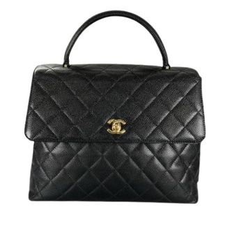Chanel Pre-owned Matelasse Handbag - Dames - Pre-owned - Zwart - Maat: ONE Size Leer