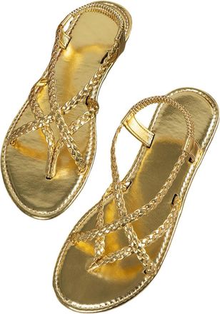 Generic Summer Sandals Women Flat Sandals Strappy Dressy Ankle Strap Casual Summer Sandal for Beach Soft Breathable Insole And Non Slip Rubber Outsole Slipper