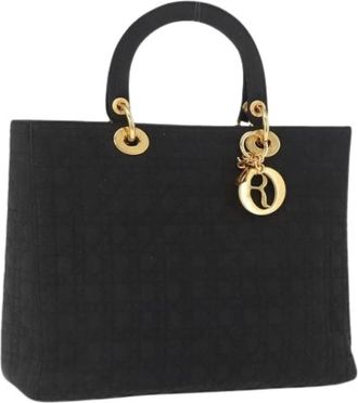 Dior Pre-owned Handbags, female, Black, Size: ONE SIZE Pre-owned Vintage Nylon Hand Bag