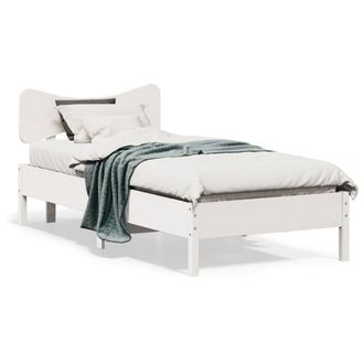 Berkfield Home Bed Frame without Mattress White 100x200 cm Solid Wood Pine